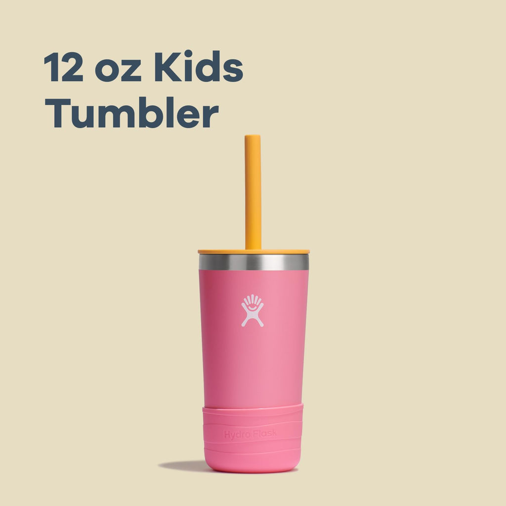 Hydro Flask Kids 12 Oz Tumbler with Lid and Straw for School - Insulated Stainless Steel in Anemone
