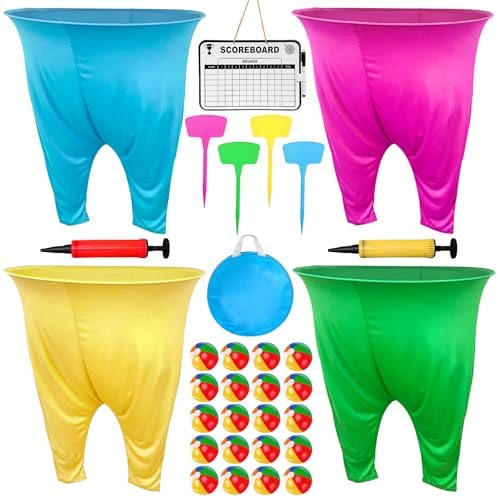 Outdoor Adult Yard Game Set - Granny Pants Party Game for 4 Players with Scoreboard & Storage Bag - Halloween Themed