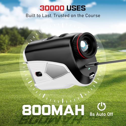 Golf Rangefinder with Slope On/Off 1500 Yards 7X Magnification - Perfect Golf Gift