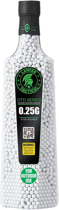 Lancer Tactical 6mm Premium Polished Airsoft BBs - 5,100 Count for Outdoor Field Use