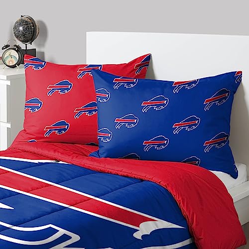 Buffalo Bills NFL Bed in a Bag Comforter Set with Pillowcases - Full Size