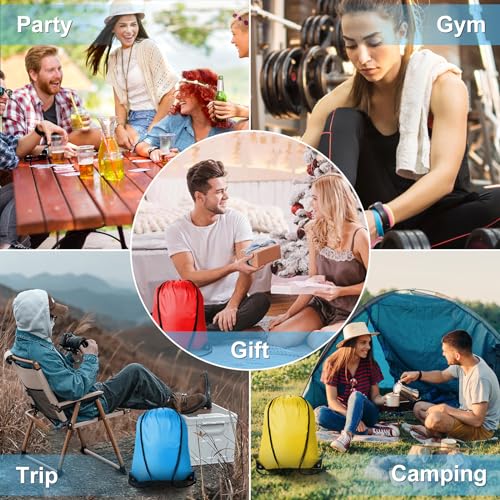 Kuhome Multicolor 120Pcs Drawstring Backpack Bulk Set Polyester Sport & Gift Bags