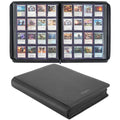Black 16-Pocket Zipper Card Binder for Trading Cards - 1280 Capacity