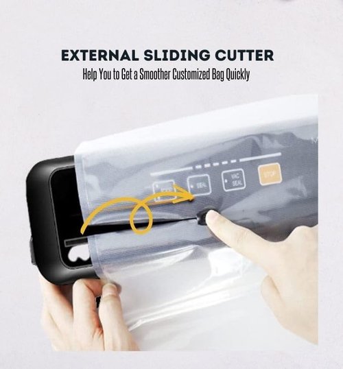 MEGAWISE Vacuum Sealer Machine - 2025 Model with Starter Kit, Compact Design & 10 Bags Included