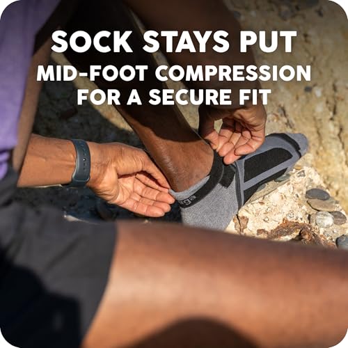 Unisex Athletic Running Socks with Cushioning Impact Resistance - Black, Medium