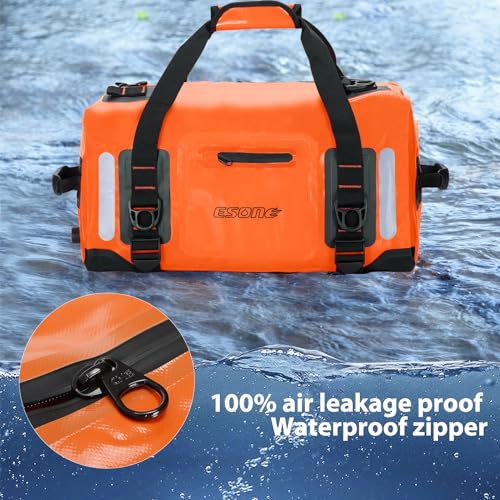 ESONE 60L Waterproof Dry Bag Backpack for Kayaking, Travel, Surfing – Orange