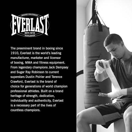Everlast Elite 80lb White Punching Bag - Heavy-Duty Boxing MMA Training Equipment