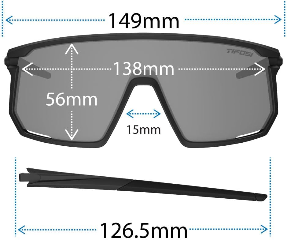 Tifosi Moab Cycling Glasses - Shatterproof Polycarbonate Lens for Cycling, Baseball & Pickleball