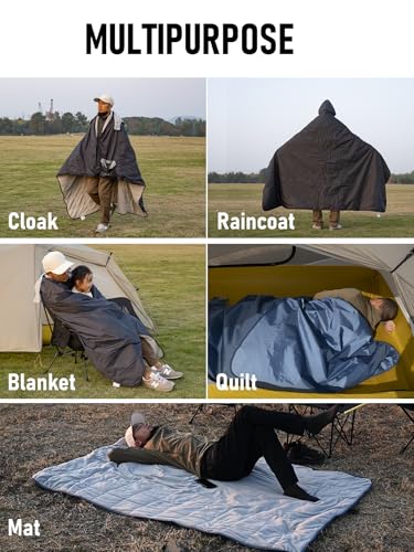 iClimb Dark Grey Heated Waterproof Blanket with 10,000mAh Battery Pack, Portable & Adjustable