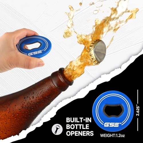 GSE Washer Toss Game Set with Oak Finish - Outdoor Lawn Game with 8 Washers & Bottle Opener - Portable Backyard Fun