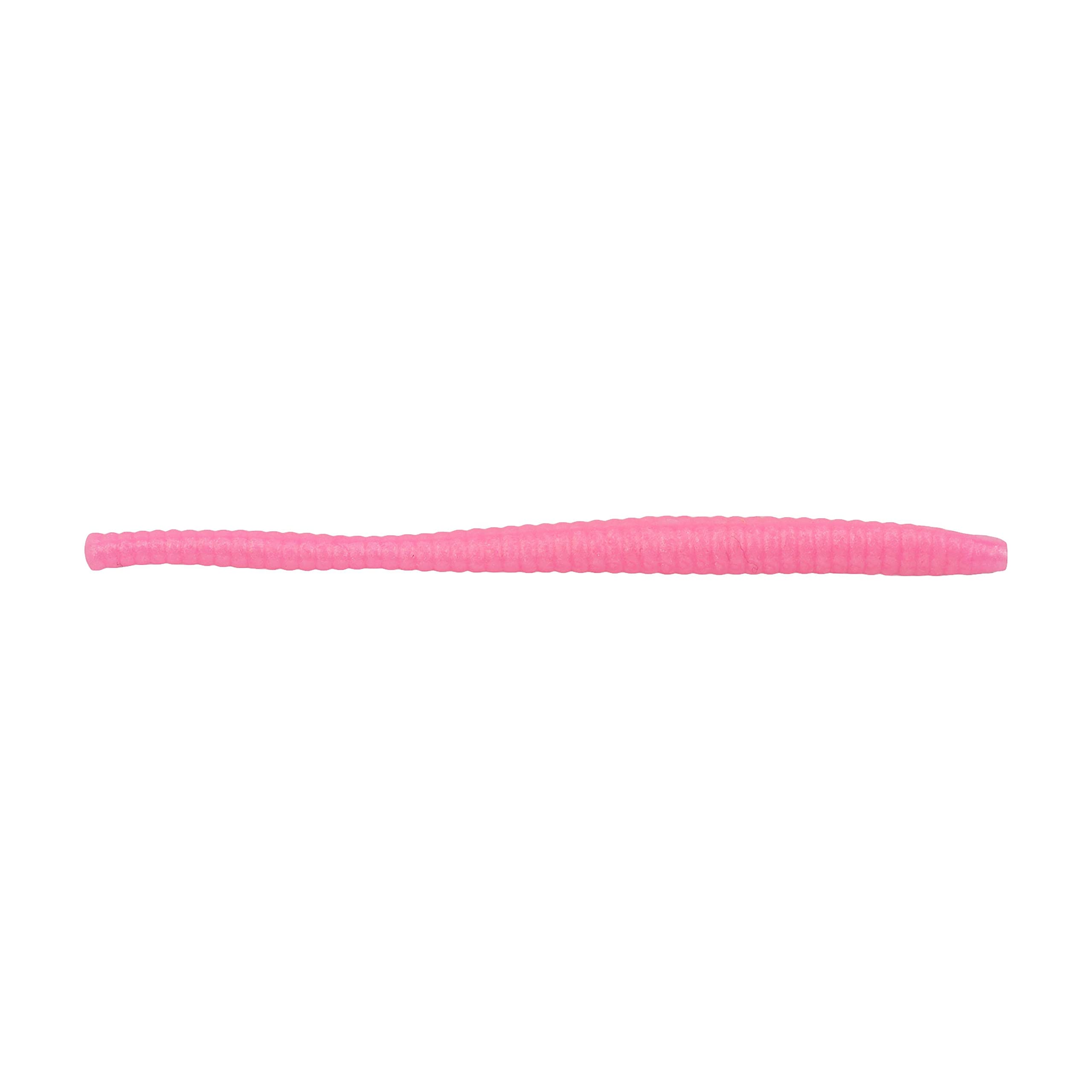 Berkley PowerBait Power Floating Trout Worm Fishing Bait, Bubblegum, 3in | 8cm, Irresistible Scent & Flavor, Realistic Worm Profile, Ideal for Trout and More