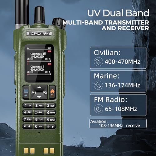 Baofeng DM-32UV Dual-Mode 10W Two-Way Radio Walkie Talkie Army Green