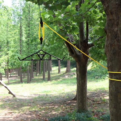Heavy Duty Game Hanging Gambrel & Hoist Kit with Pulleys & Rope - 1600 LB Capacity