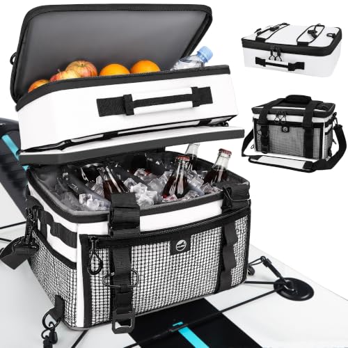 YVLEEN White 2-in-1 Paddle Board Cooler Bag with Detachable Insulated Top