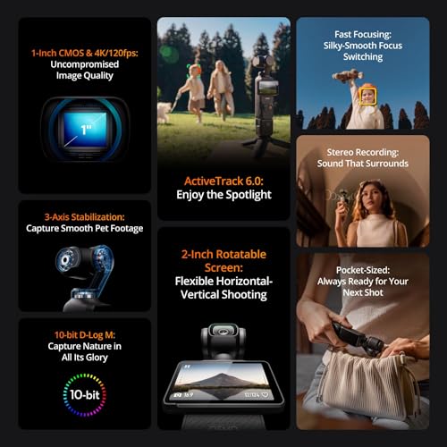 DJI Osmo Pocket 3 Creator Combo Black - 4K Vlogging Camera with Mic & 128GB