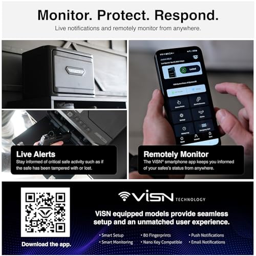 High Capacity Biometric Handgun Safe with WiFi & Auto-Open Door – Secure Smart Safe for Multiple Pistols