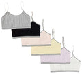 Herepai Cotton Training Bras for Girls Seamless Camis 7-14Y, 6-Pack 10-12 Years Variation