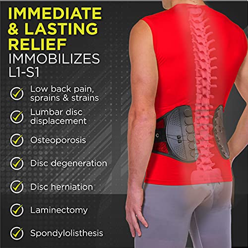 BraceAbility Medium Spine Sport Back Brace for Lumbar Support, Workout & Active Recovery