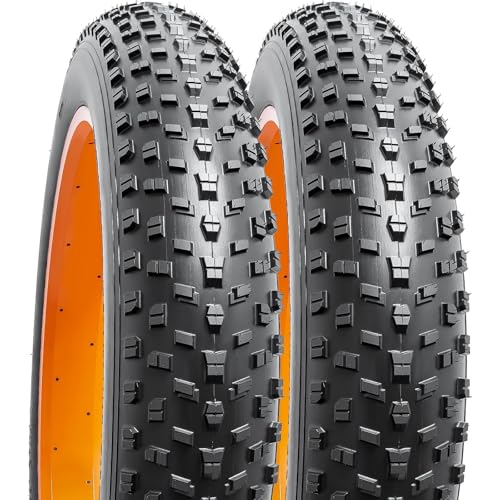 YUNSCM 26-Inch Fat Bike Tires - Set of 2, 4.0 Width, Off-Road & Mountain Compatibility