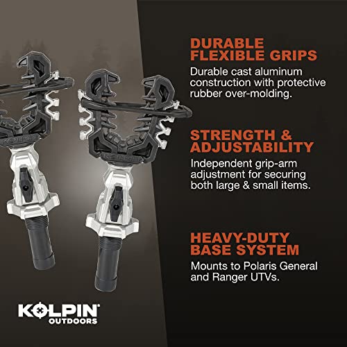 Kolpin Rhino Grip® Pro Pair for Polaris UTV - Heavy Duty Gear Carriers for Shovels, Guns, Bows, Augers - Compatible with General, Ranger, Xpedition - POLARIS UTV
