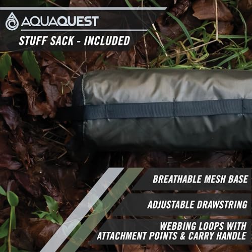 Ultralight Waterproof Camping Tarp - 10x10 ft Olive Drab Rain Fly with Seam Tape