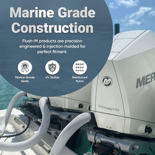 Mercury Black Outboard Quick Connect Flush Kit with Gasket Seal - Marine Engine Adapter