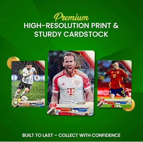 Soccer Trading Card Set - 32 Mixed 2024 Cards for Fans & Collectors