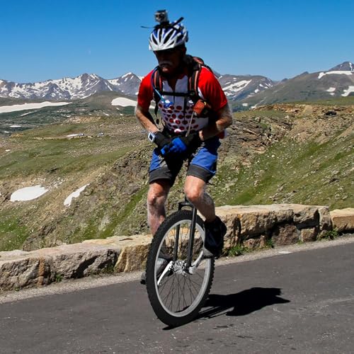 20-Inch Unicycle for Kids & Adults, Adjustable & Durable Black Bike