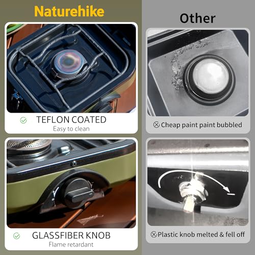 Propane Gas Camping Stove 2 Burner Folding with Storage Bag - Green