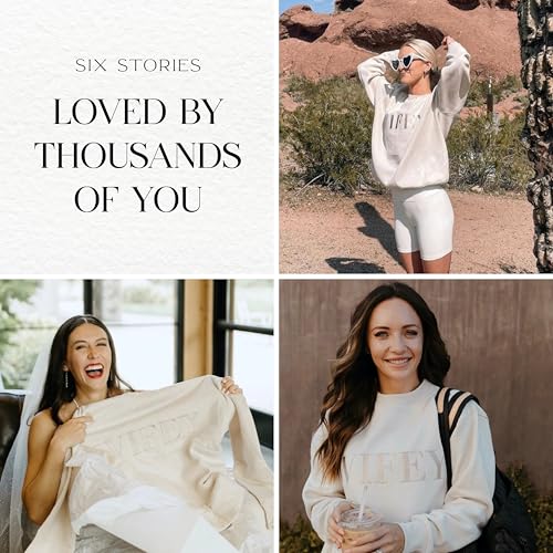 Oversized Wifey Sweatshirt for Newlywed Bride - Medium Beige Cozy Embroidered Champagne Crewneck