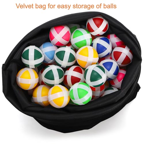80 Pack Indoor Outdoor Sticky Darts Balls with Storage Bag - Safe Sport Game Accessories
