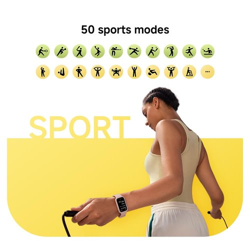 XIAOMI Smart Band 9 Active Global Version 1.47'' Display 18-Day Battery Life Modes All-Day Health and Fitness Monitoring 5ATM (Black)