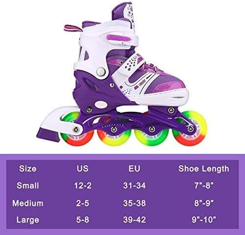Skiennix Adjustable Inline Skates for Kids 4-12 - Light Up Wheels | Perfect for Indoor & Outdoor Fun