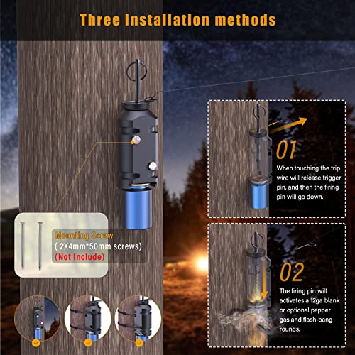 HOZOL 6 Pack 12 Gauge Perimeter Trip Alarm Security System for Camping & Property