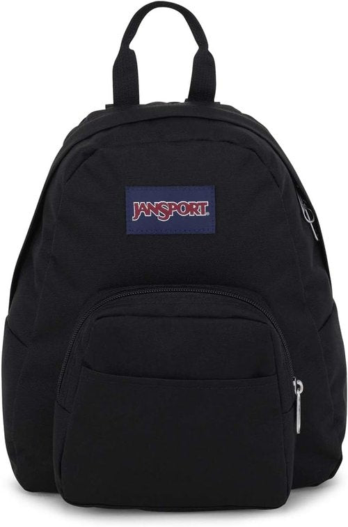 JanSport Half Pint Mini Backpack - Durable 10.2L Bag with Adjustable Straps & Zippered Pocket | Black