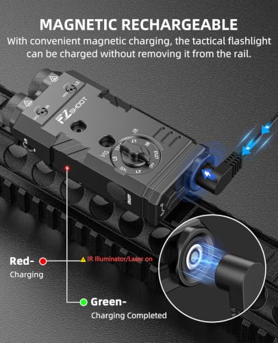 EZshoot 1600 Lumens 4-in-1 AR Flashlight Laser Combo - Black, Green & IR