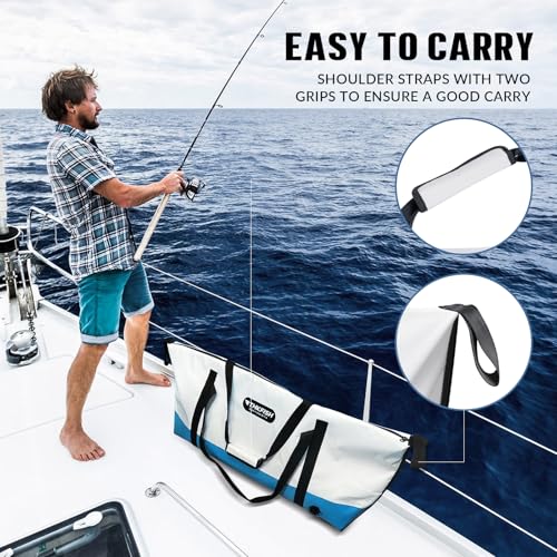 Insulated Fish Cooler Bag GREY 40x16x6.5in Fish Kill Bag for Caught Fish