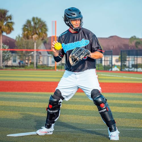 Large X-Large Softball Helmet with Face Mask - NOCSAE Certified Pitcher & Fielder Protective Gear - Black