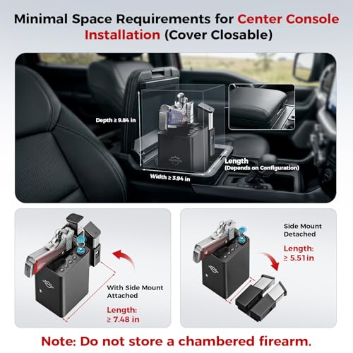 ONNAIS Biometric Pistol Safe with Fast Fingerprint Access for Home & Car Security