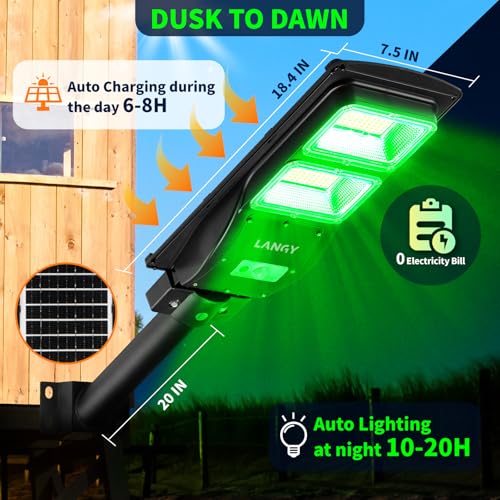 Solar Green Hunting Lights Set - 2 Pack 16000LM Night Hog & Deer Lights with Remote & Bracket