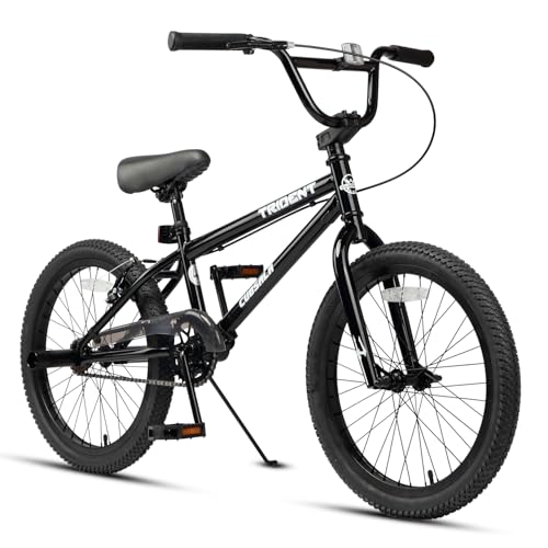 Cubsala Black 20-Inch BMX Race Bike for Beginners & Pros with 2 Pegs