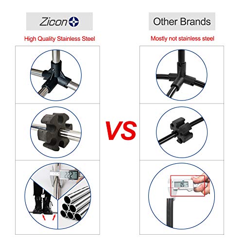 Zicon 20 FT Stainless Steel Portable Badminton Net Set with Foldable Poles