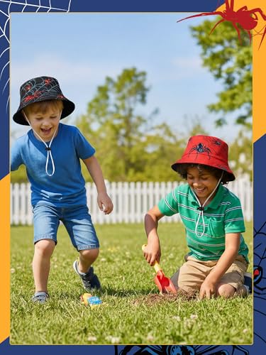 Skicuff 2 Pack Spider Bucket Hats Halloween Costume Set - Classic & Large Variations