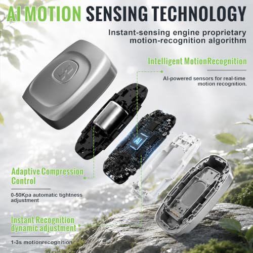 Gray Smart Patella Knee Brace Strap with Adjustable Support and Compression Module