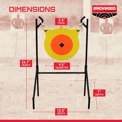 Birchwood Casey Boomslang AR500 Steel Shooting Gong Target 9.5" with Stand & Hardware