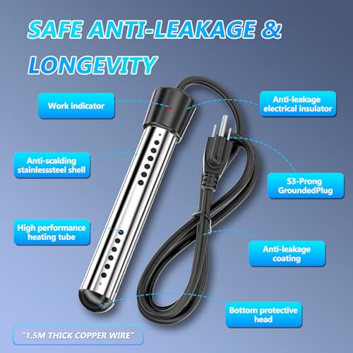 Portable Camping Shower with Water Heater & LED Display – Rechargeable Outdoor Shower for Hiking, Travel, Pets & Car Washing