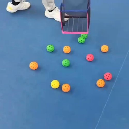 Kunpengzhi (40+) Pickleballs Capacity Ball Pick-Up Collector - Large-Capacity Hopper for Tennis/Baseball, Hollow Container, No-Bend Training Storage Tool
