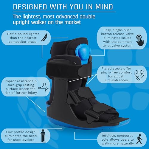 Ovation Medical Gen 2 Pneumatic Lightweight Walking Boot - Gray Large