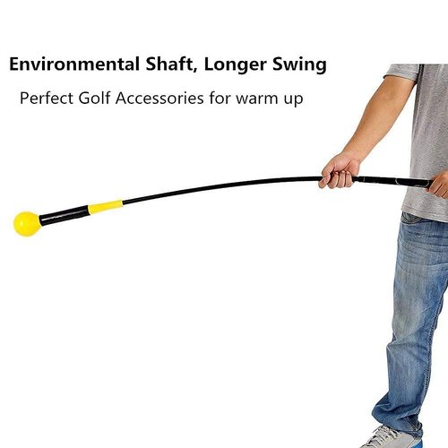 Greatlizard Golf Swing Trainer Aid Golf Swing Tempo Trainer, Golf Swing Trainer Warm-Up Stick for Strength, Flexibility and Tempo Training 40" Red+48" Yellow