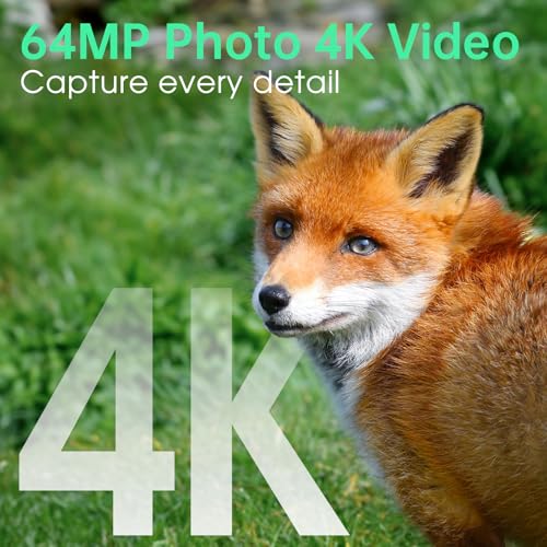 FRKTCAM Grey Solar Trail Camera 4K 64MP WiFi Bluetooth Night Vision Waterproof